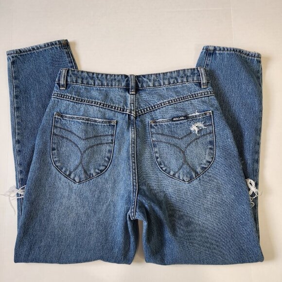 Rolla's Duster High Rise Slim Jeans‎ 29 Blue Distressed 100% Organic Cotton - Picture 12 of 12